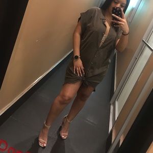 Olive green oversized dress